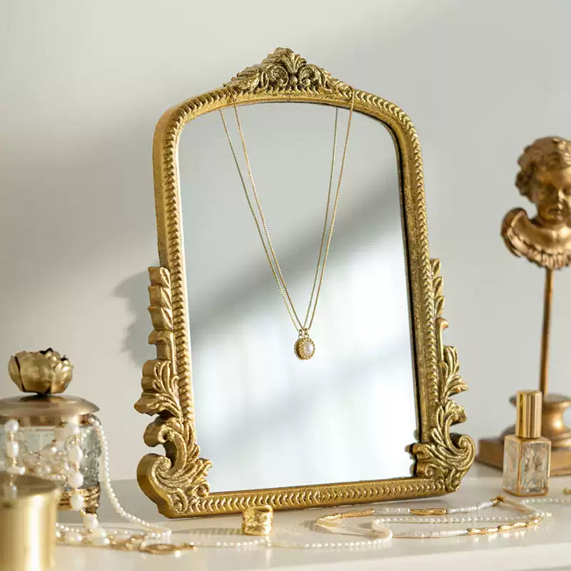 Gold Carved Vanity Mirror-3