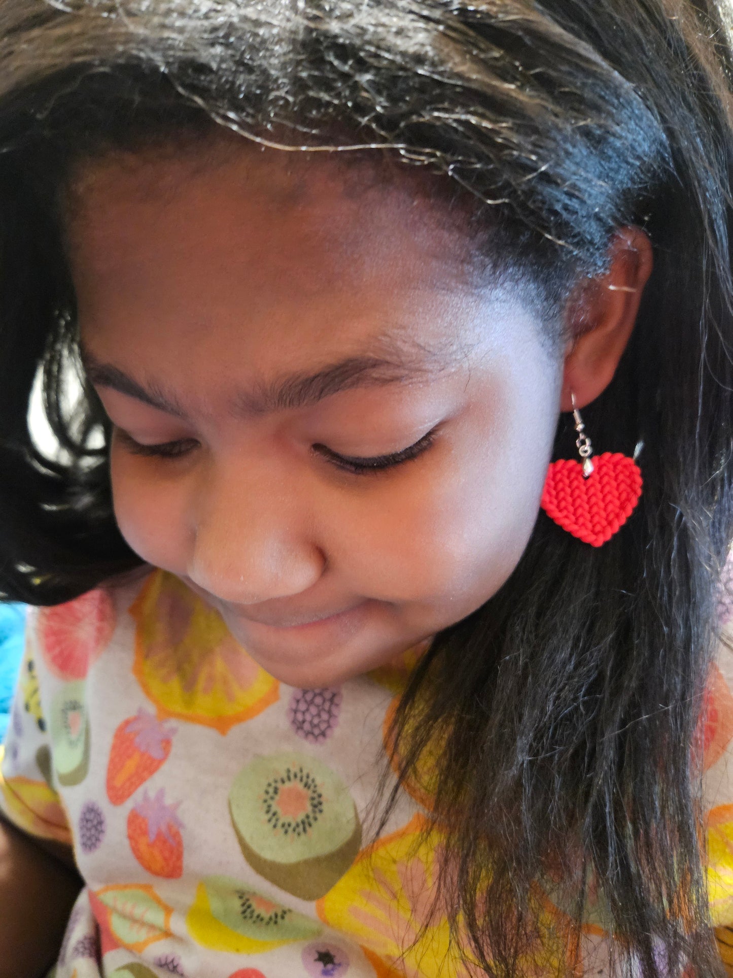 Earrings 3D Printed Hearts